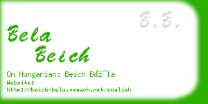 bela beich business card